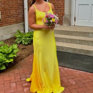 Elegant Yellow Prom Dress